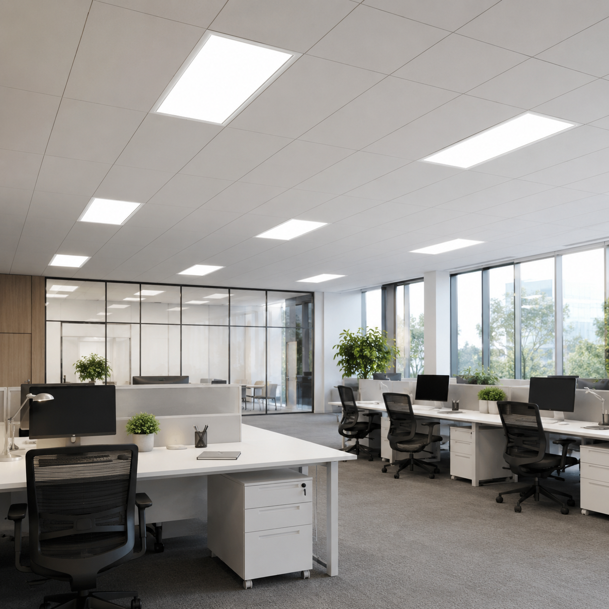 Case of 4 1x4 LED Backlit Panel Light 15W/20W/25W/30W/40W Wattage & 5CCT Selectable 120-277V