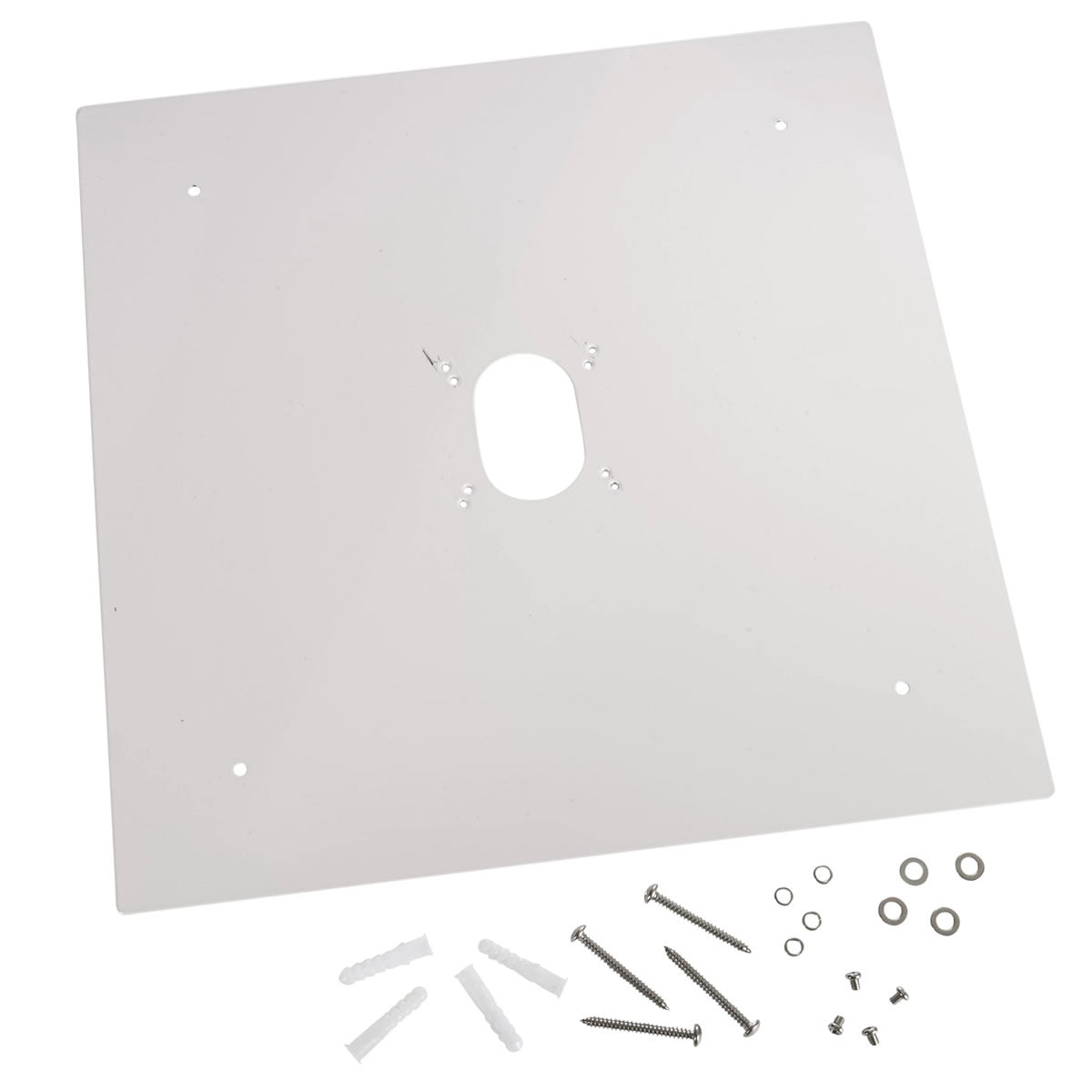 White Mounting Back Plate for LED Canopy Fixture - Keystone