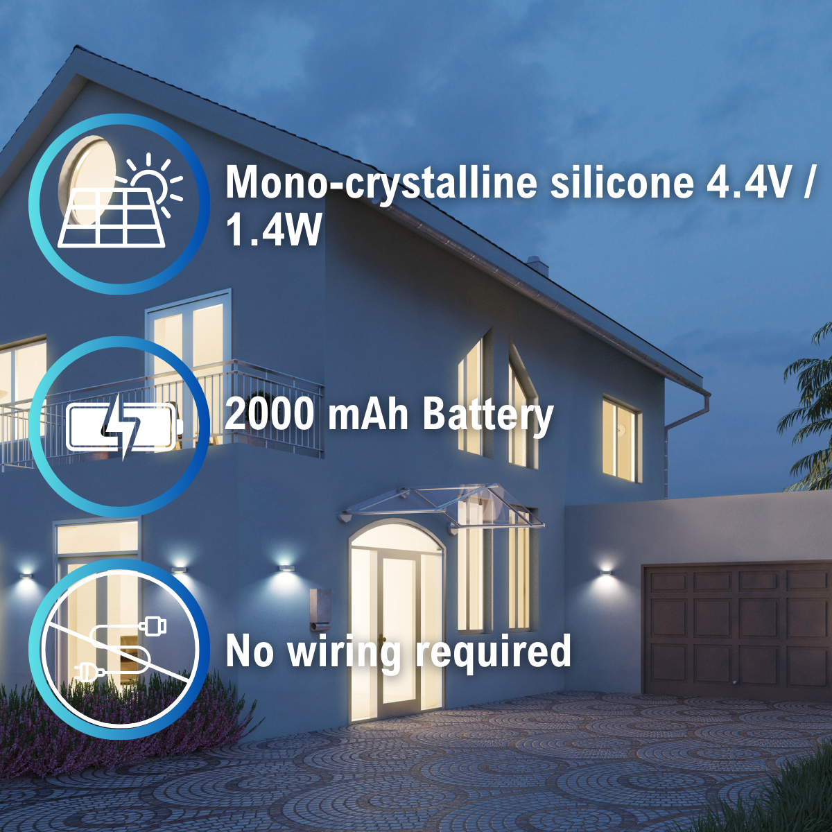 solar panel specifications and no wiring required