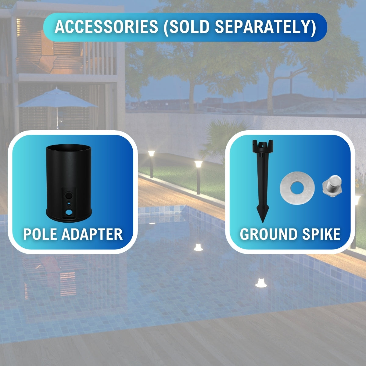 accessories (sold separately) for LED bollard light