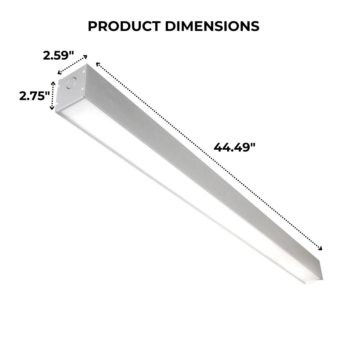 Dimensions of an LED Linear Light