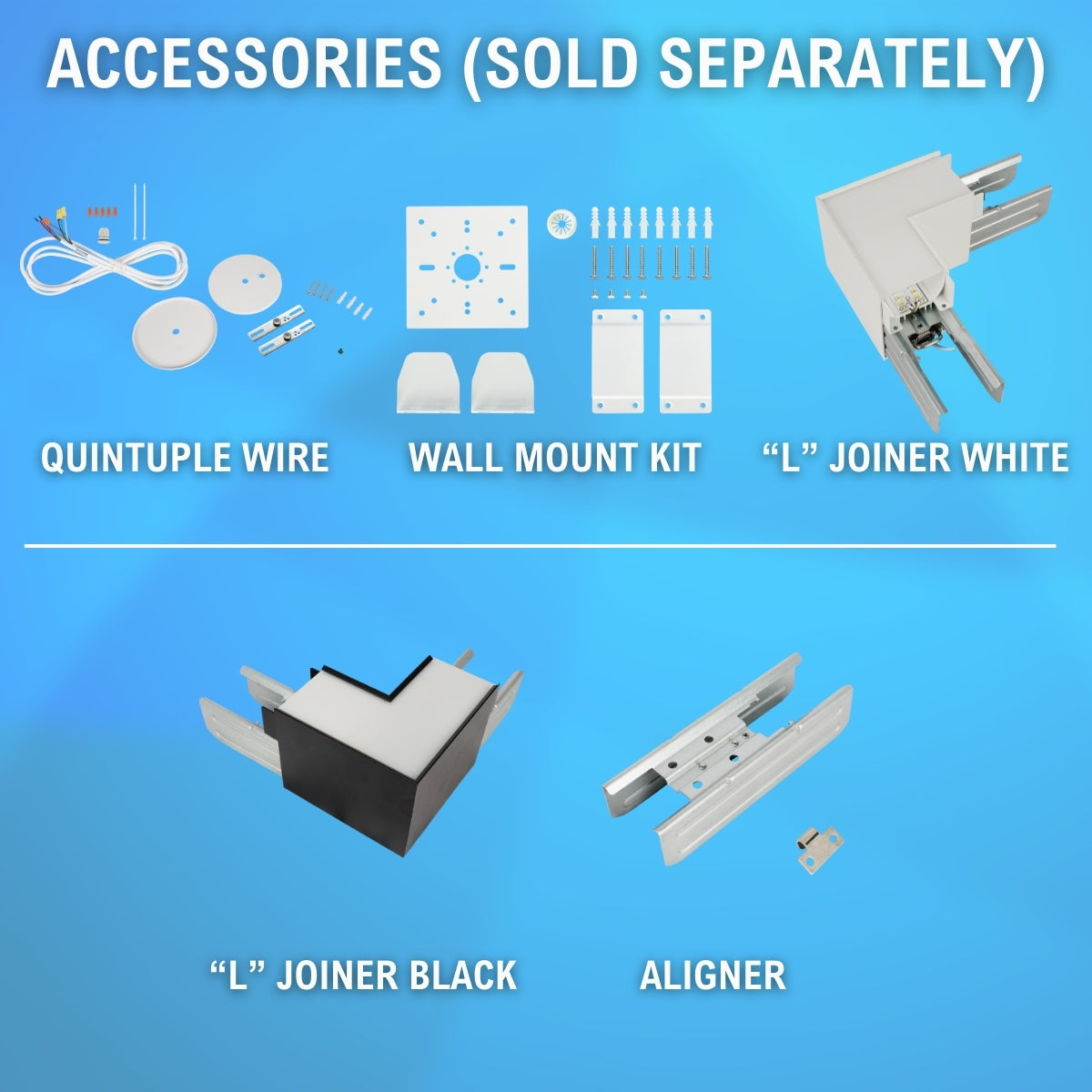 various accessories for linear light