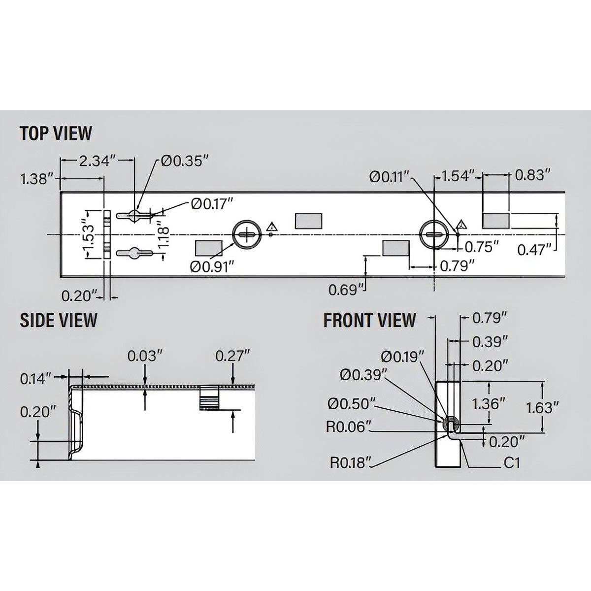 8ft Surface Mount Kit for Keystone 8ft Architectural Linear Lights - Black