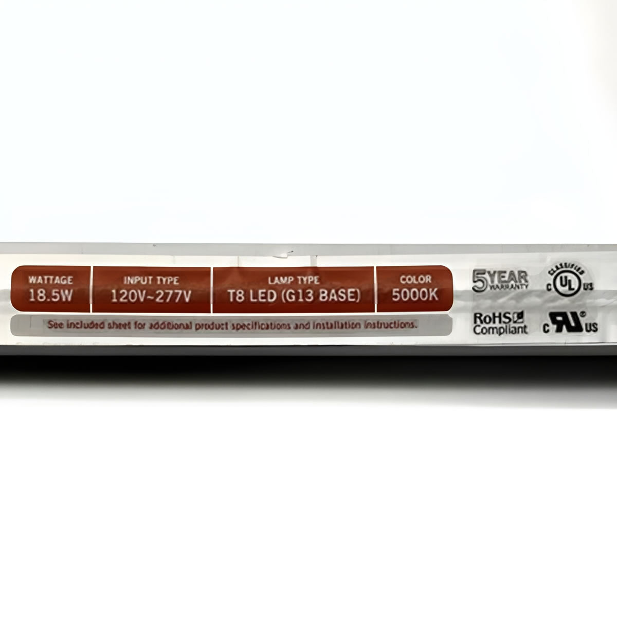 Case of 25 - T8 LED 4ft. DirectDrive Glass Tube - 18.5 Watt - Direct Wire - 2600 Lumens - Keystone