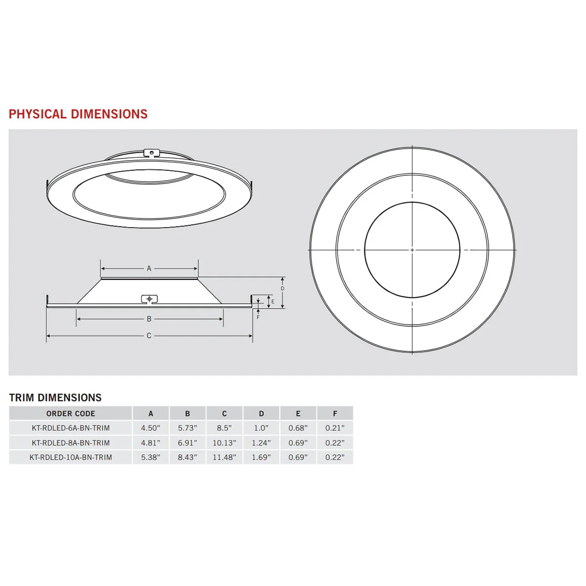 6in. Interchangeable Trim for Integrated Driver Downlights - Brushed Nickel - Keystone