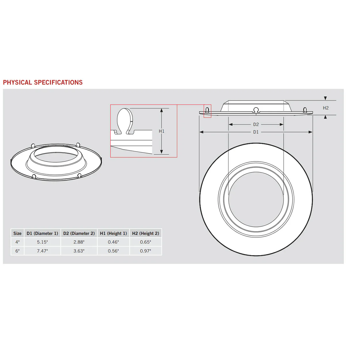 4in. Interchangeable Trim for Retrofit Downlights - Bronze - Keystone