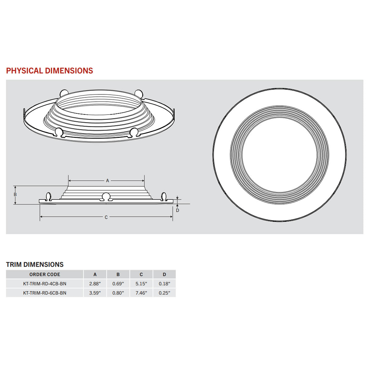 6in. Interchangeable Trim for Baffled Retrofit Downlights - Brushed Nickel - Keystone