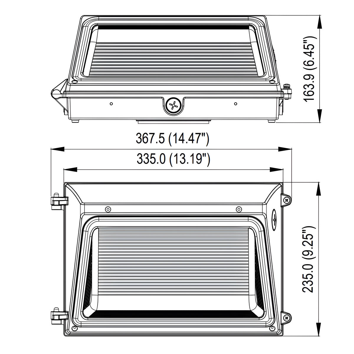 LED Wallpack - 18,000 Lumen Max - Wattage Adjustable 120W/100W/90W/60W - Color Tunable 30K/40K/50K - Photocell - Jen Lighting