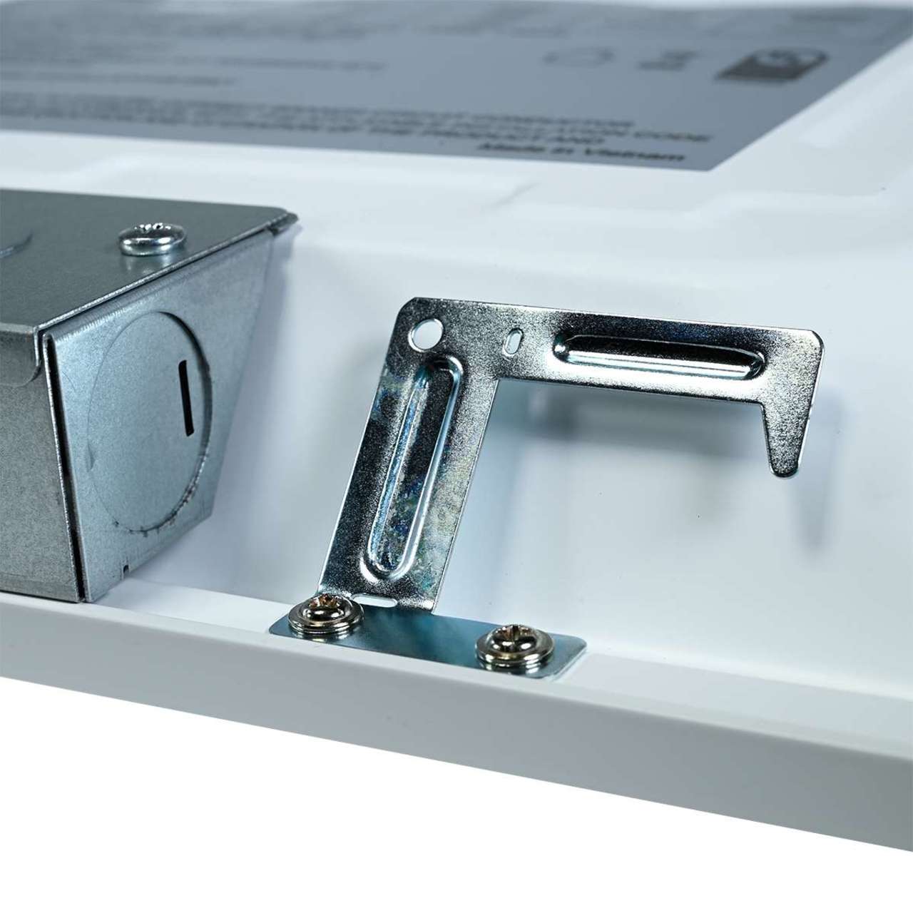 mounting clip on back of LED flat panel