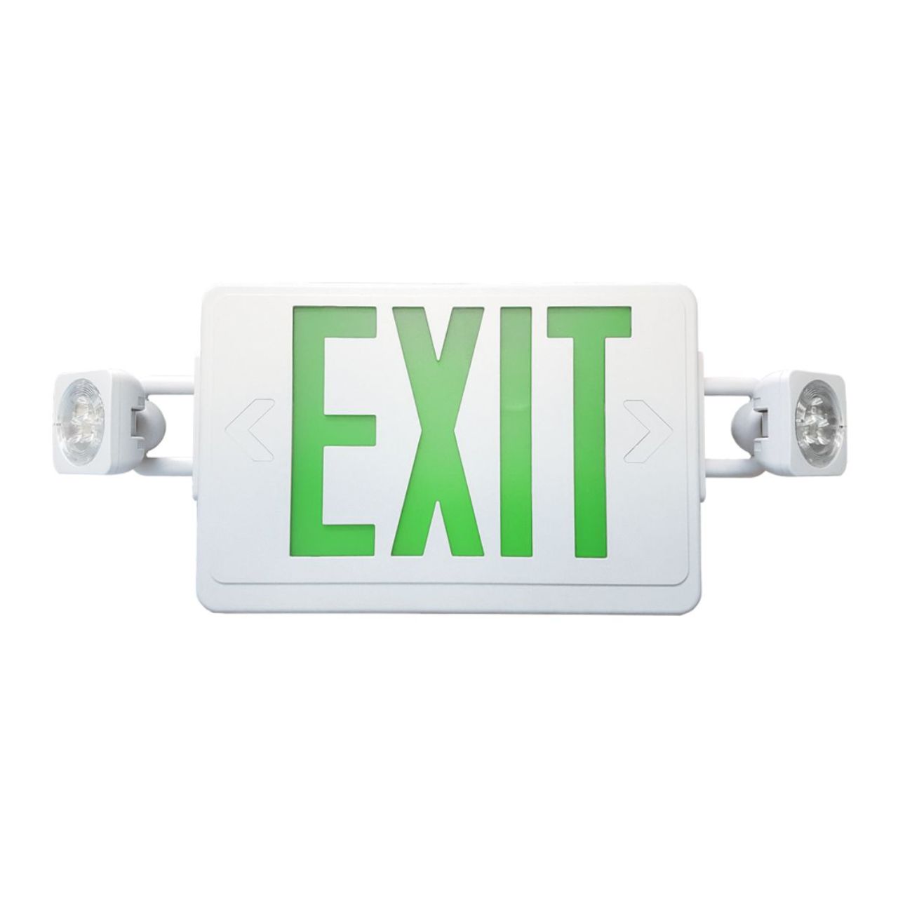 LED Reduced Profile Exit & Emergency Light Combo - Remote Capable - 90 Min. Emergency Runtime