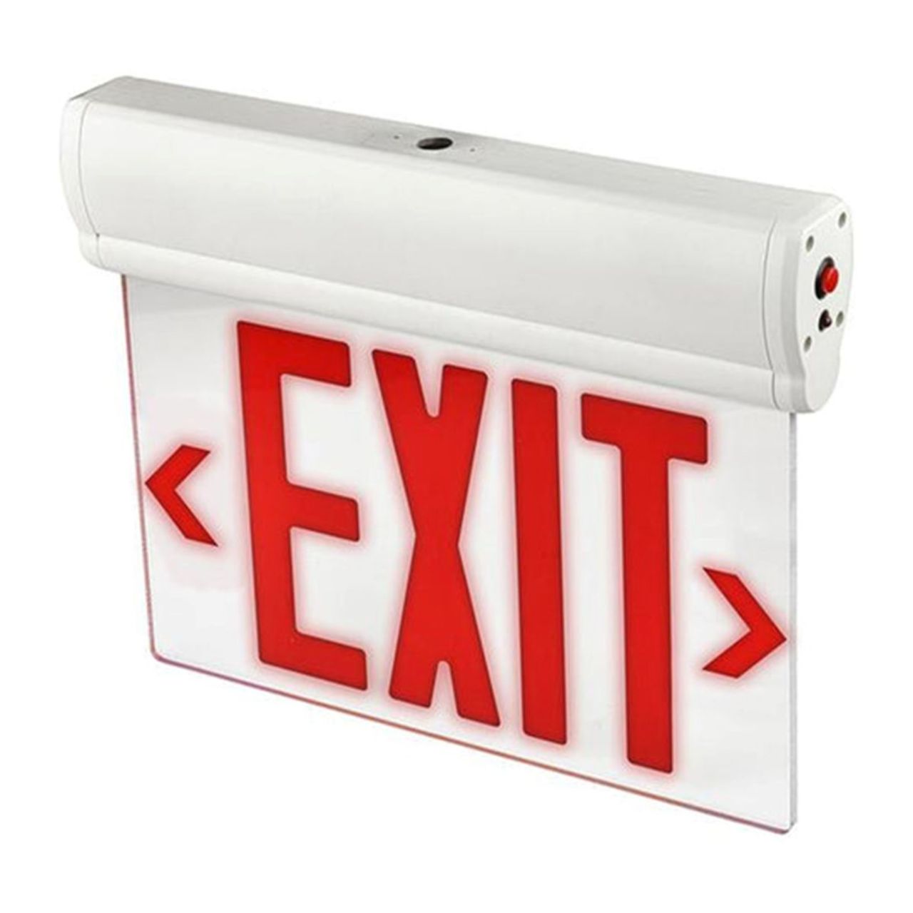 Case of 2 - LED H3 Edge Lit Exit Sign - Red Text - 90-Minute Emergency Runtime - Beyond LED Technology