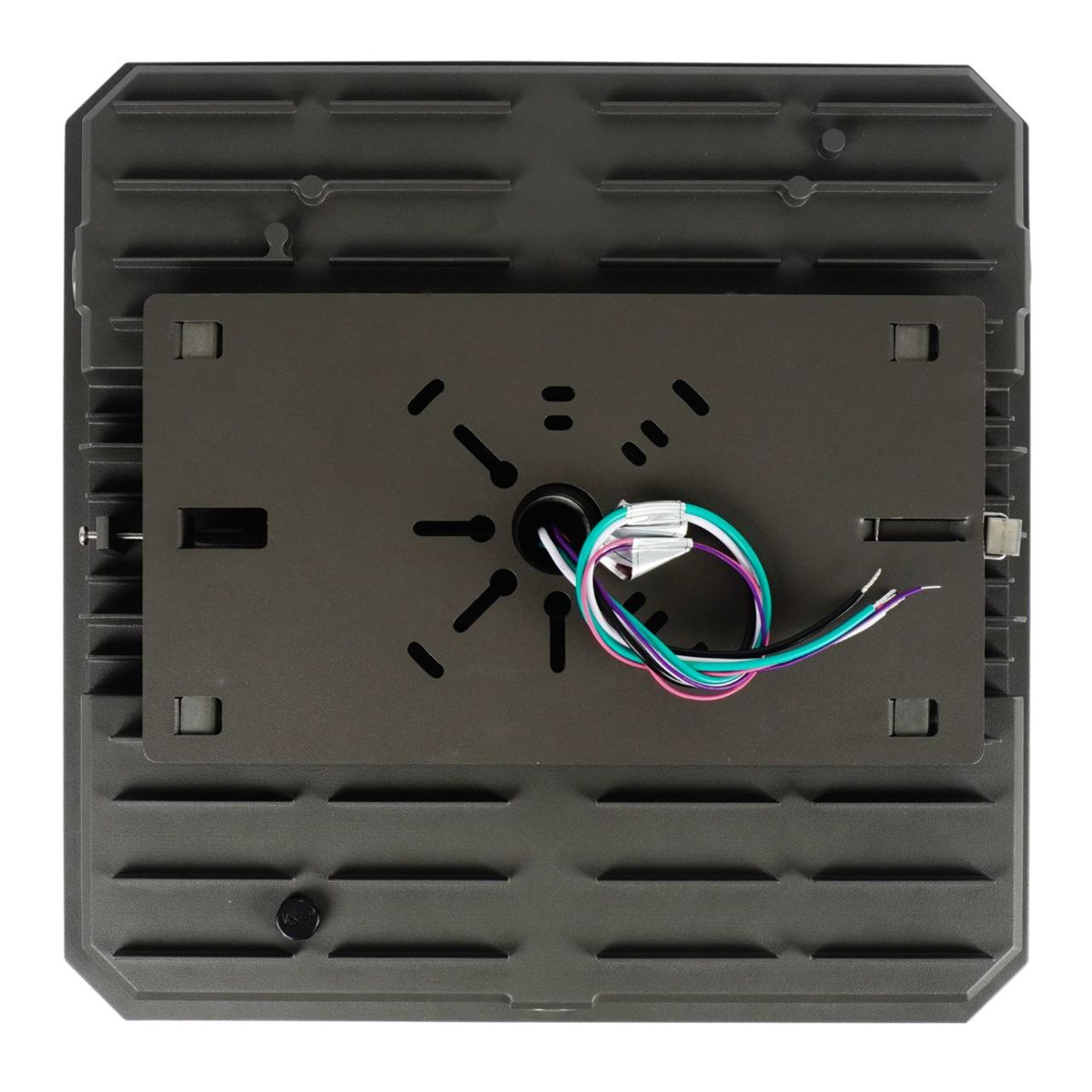 LED Parking Garage Canopy Light - Wattage Adjustable 65W/80W/100W - Color Tunable 3000K/4000K/5000K - Brown Finish - Sensor Base - LumeGen