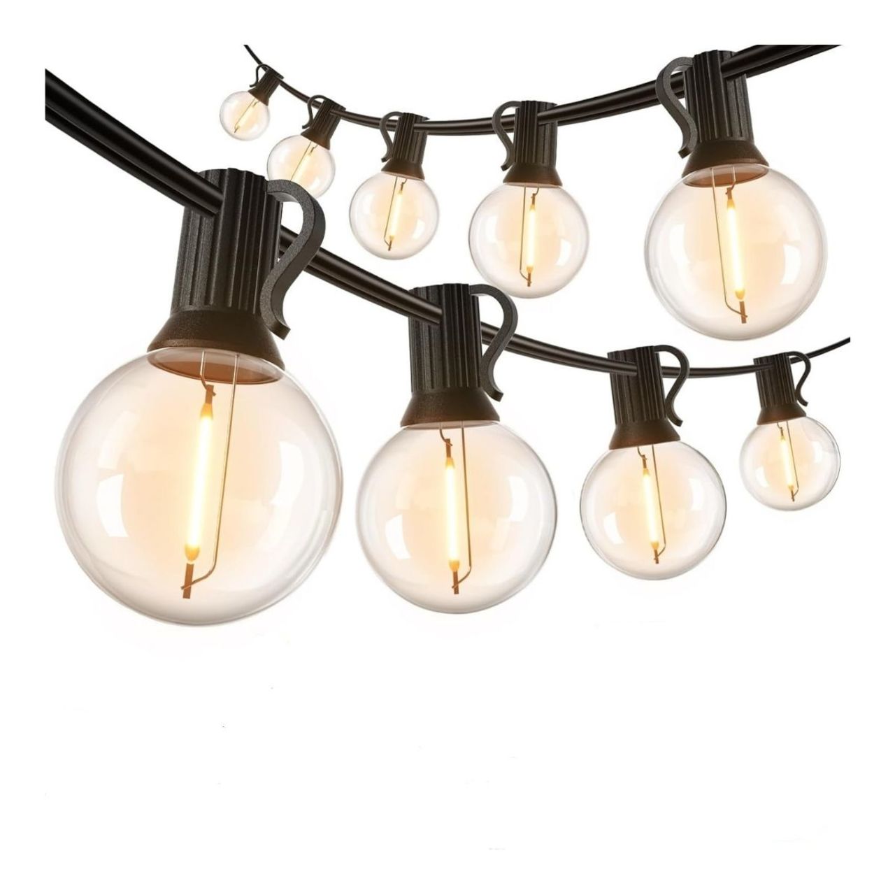 100ft G40 String Light - 50 E12 Sockets - 20AWG - 0.5W G40 Bulbs