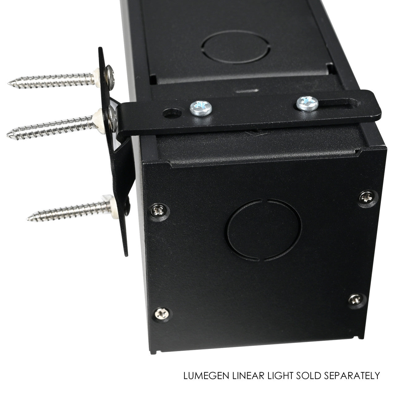 black finish wall mount for LumeGen linear light