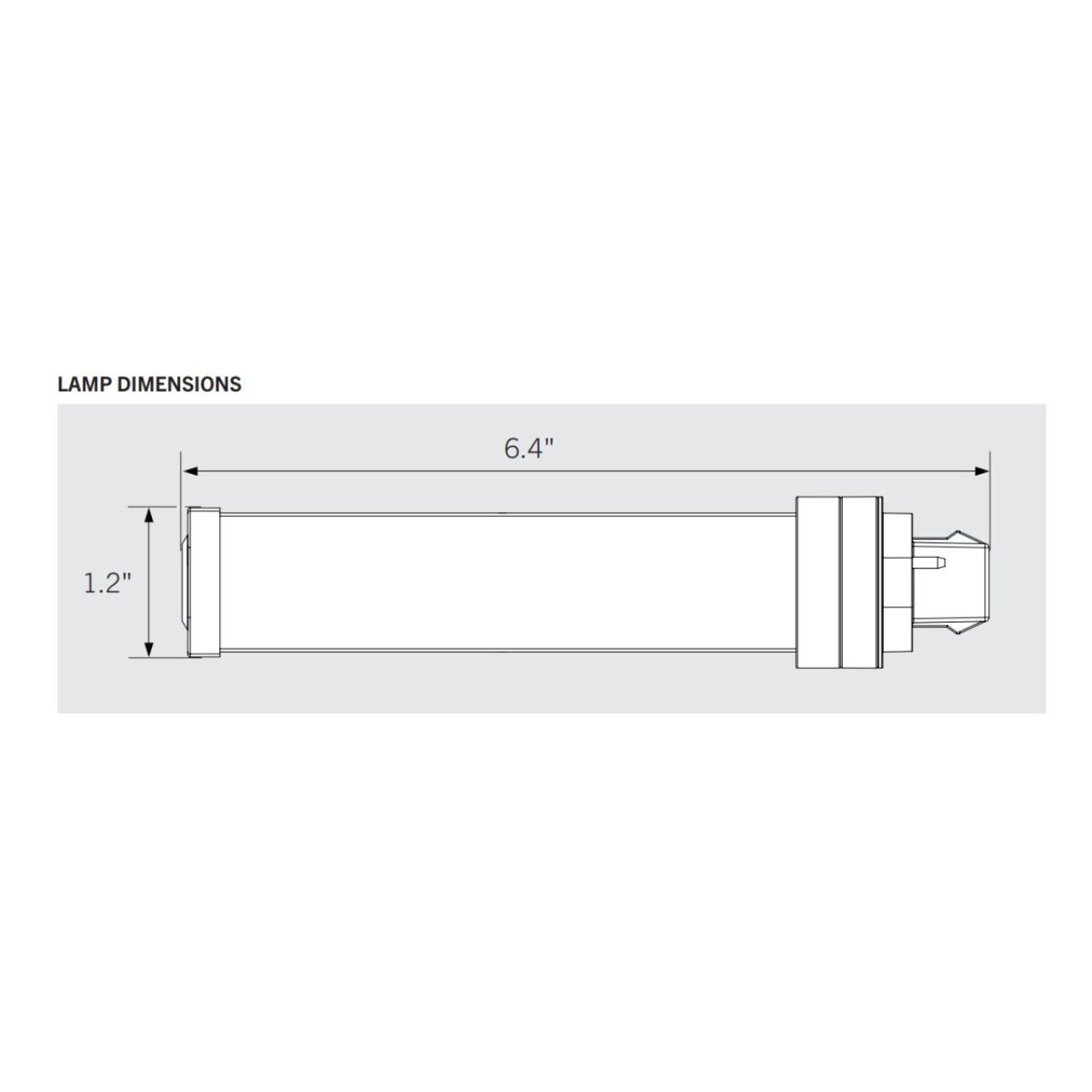 LED 4-Pin Horizontal PL Lamp - CFL Ballast Compatible - 9.5W - Color Tunable 3000K/3500K/4000K - Keystone