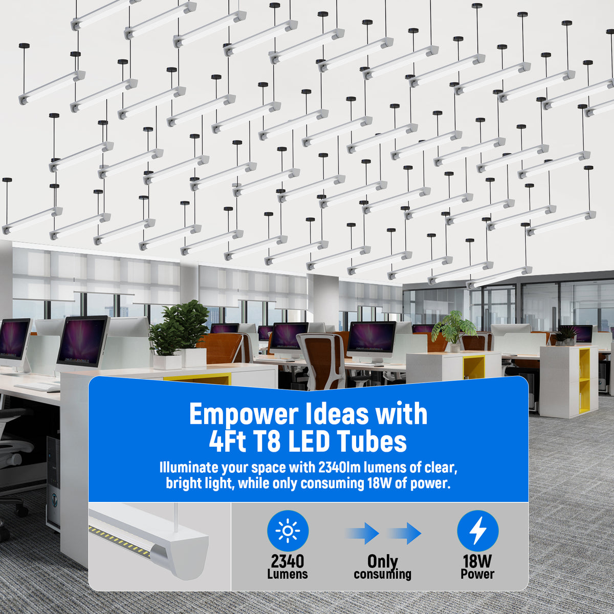 4 foot led fluorescent tubes