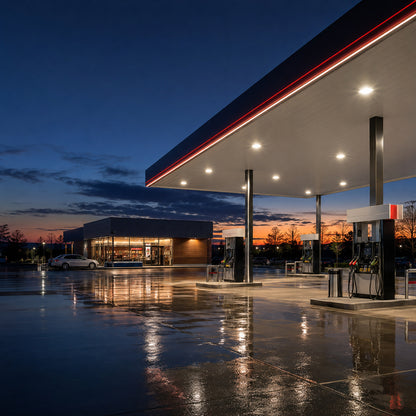 150W LED Gas Station Canopy Light – 100/130/150W & 3500K/4000K/5000K Selectable