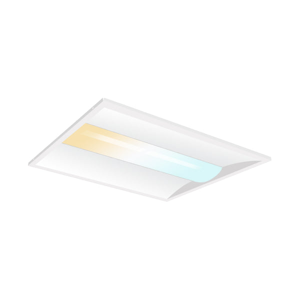 Case of 4 - 2x2 LED Troffer Light - Wattage Adjustable up to 40W - 5 Color Switchable - Sensor Base