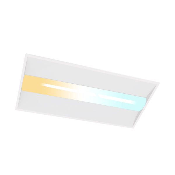 Case of 4 - 2x4 LED Troffer Light - Wattage Adjustable up to 72W - 5 Color Switchable