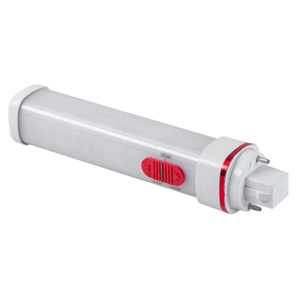 LED Color Tunable Horizontal 2-Pin PL Lamp - G24d Base - 8.5W - 3000K/3500K/4000K - Ballast Bypass - Keystone