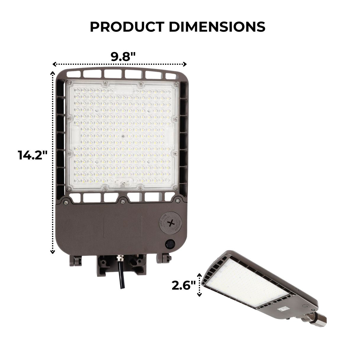 Dimensions of an LED Area Light