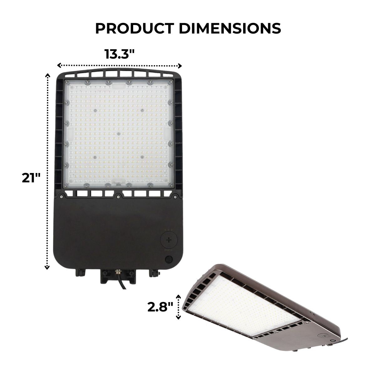 Dimensions of an LED Area Light