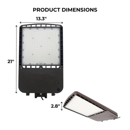 Dimensions of an LED Area Light