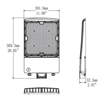 LED Area Light - 51,000 Lumen Max - Wattage Adjustable 300W/240W/200W - 170LM/W - Color Tunable 30K/40K/50K - Jen Lighting