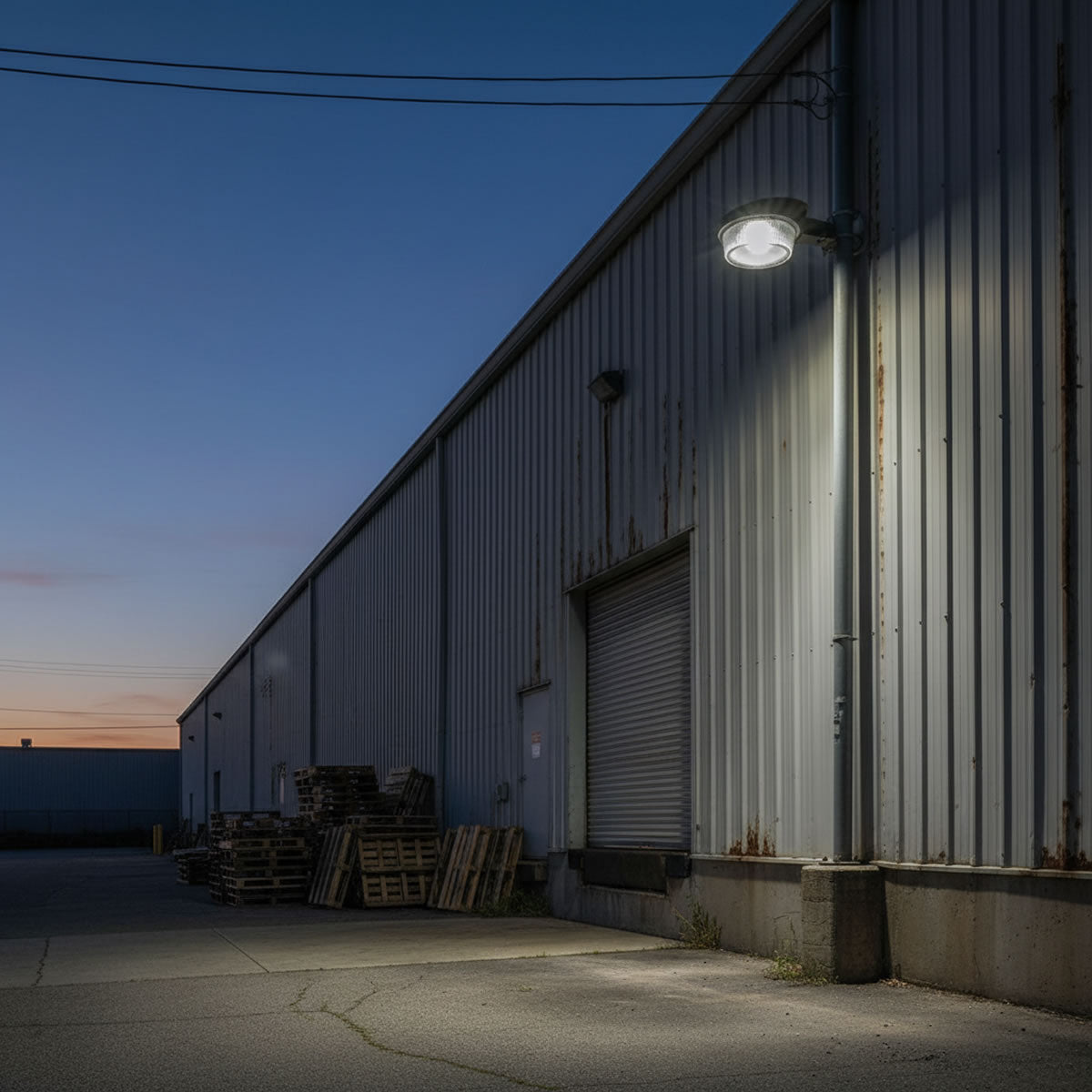 Case of 4 - LED Utility Area Light - 30W - 3300 Lumens - w/Photocell