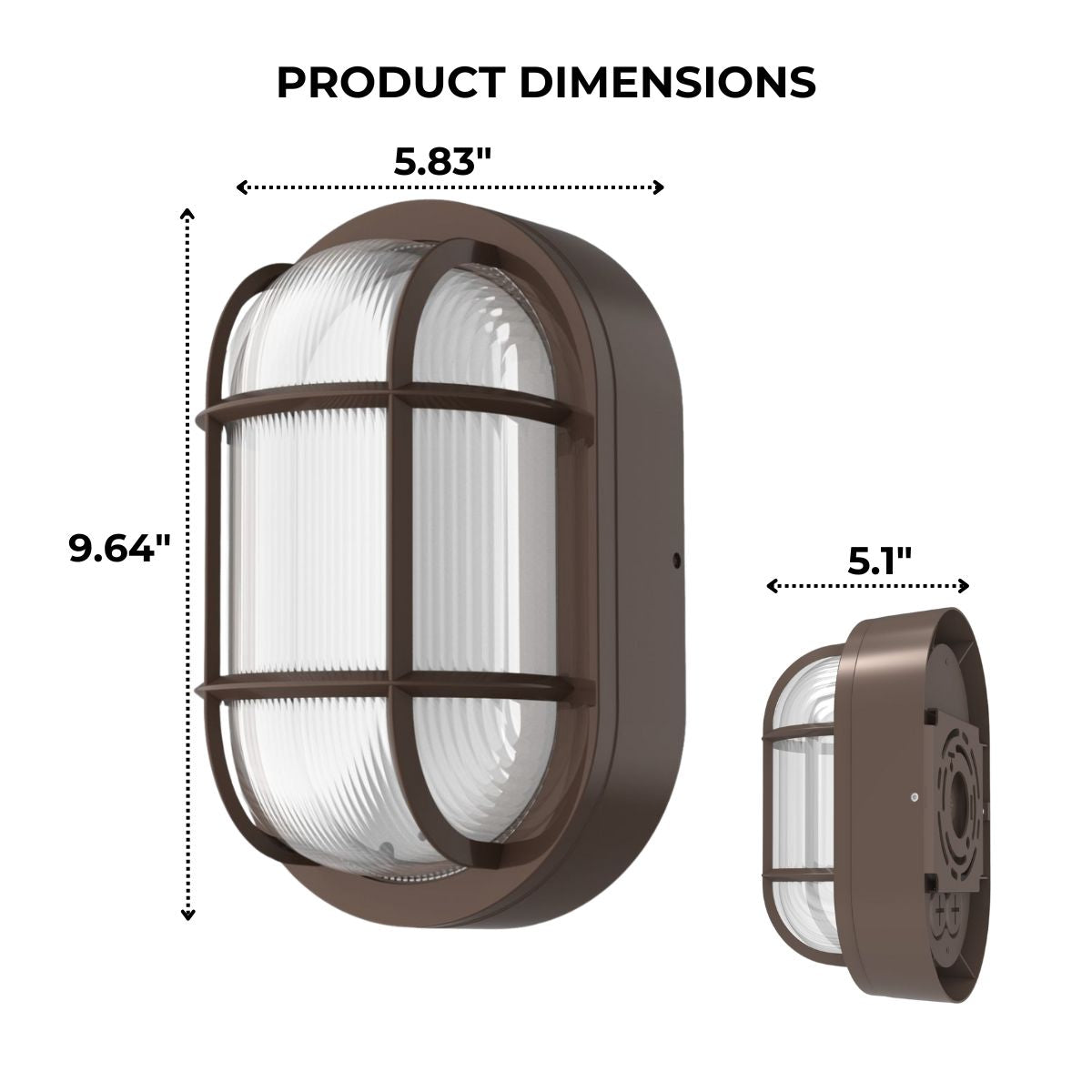 Dimensions of an LED Wall Light