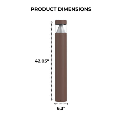 Dimensions of an LED Bollard Light