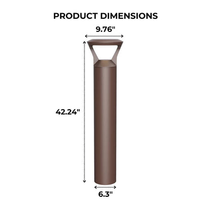 Dimensions of an LED Bollard Light