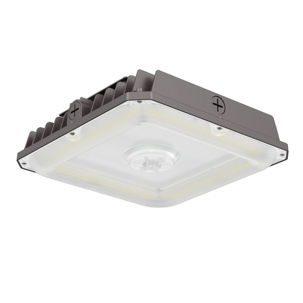 LED Square Canopy Light with Sensor Base - Wattage Adjustable up to 75W - 3 Color Adjustable - Jen Lighting
