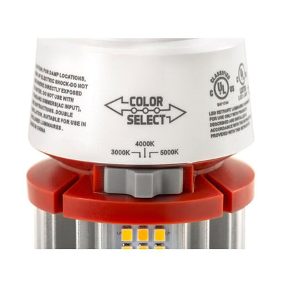 LED Wattage Adjustable & Color Tunable Corn Cob Retrofit Bulb - EX39 Base - 18W/22W/27W - 3000K/4000K/5000K - Keystone