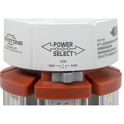 LED Wattage Adjustable & Color Tunable Corn Cob Retrofit Bulb - EX39 Base - 36W/45W/54W - 3000K/4000K/5000K - Keystone