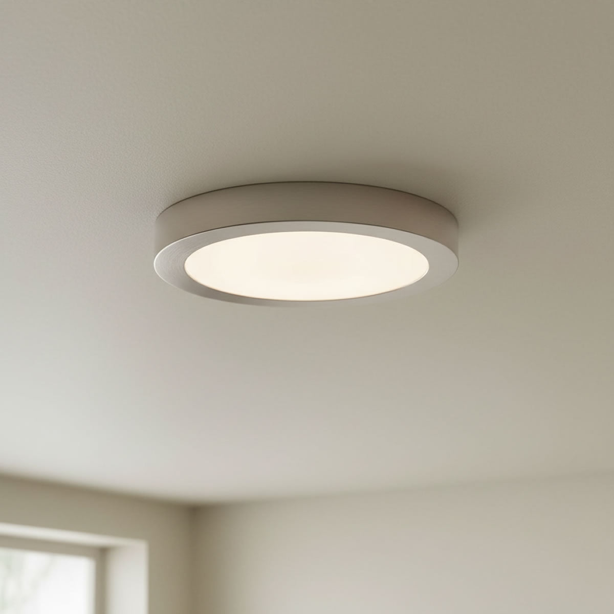 9in. LED Color Tunable Disk Light - 18W - 1100 Lumens - 2700K/3000K/3500K/4000K/5000K - Brushed Nickel Trim