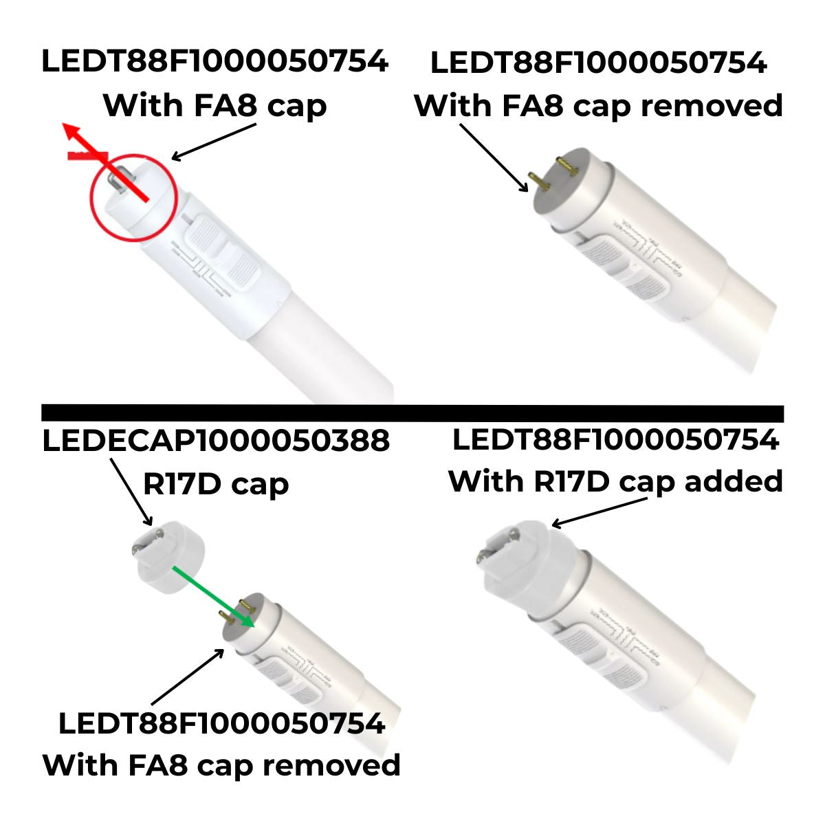 End Cap | FA8 Conversion to R17D End Cap | LumeGen – LightUp