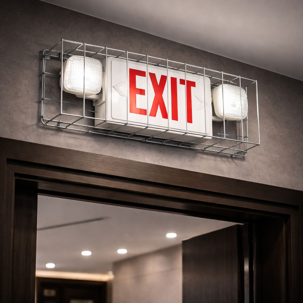 Large Wire Guard for Emergency Exit Lights