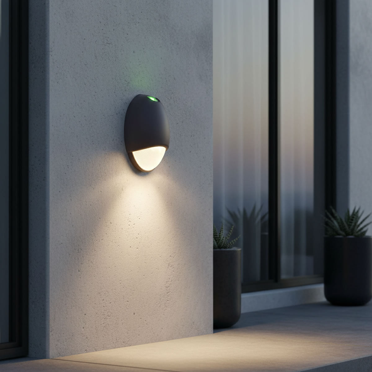 LED Decorative Outdoor AC or Emergency Light - Self Diagnostic - 90 Min. Emergency Runtime