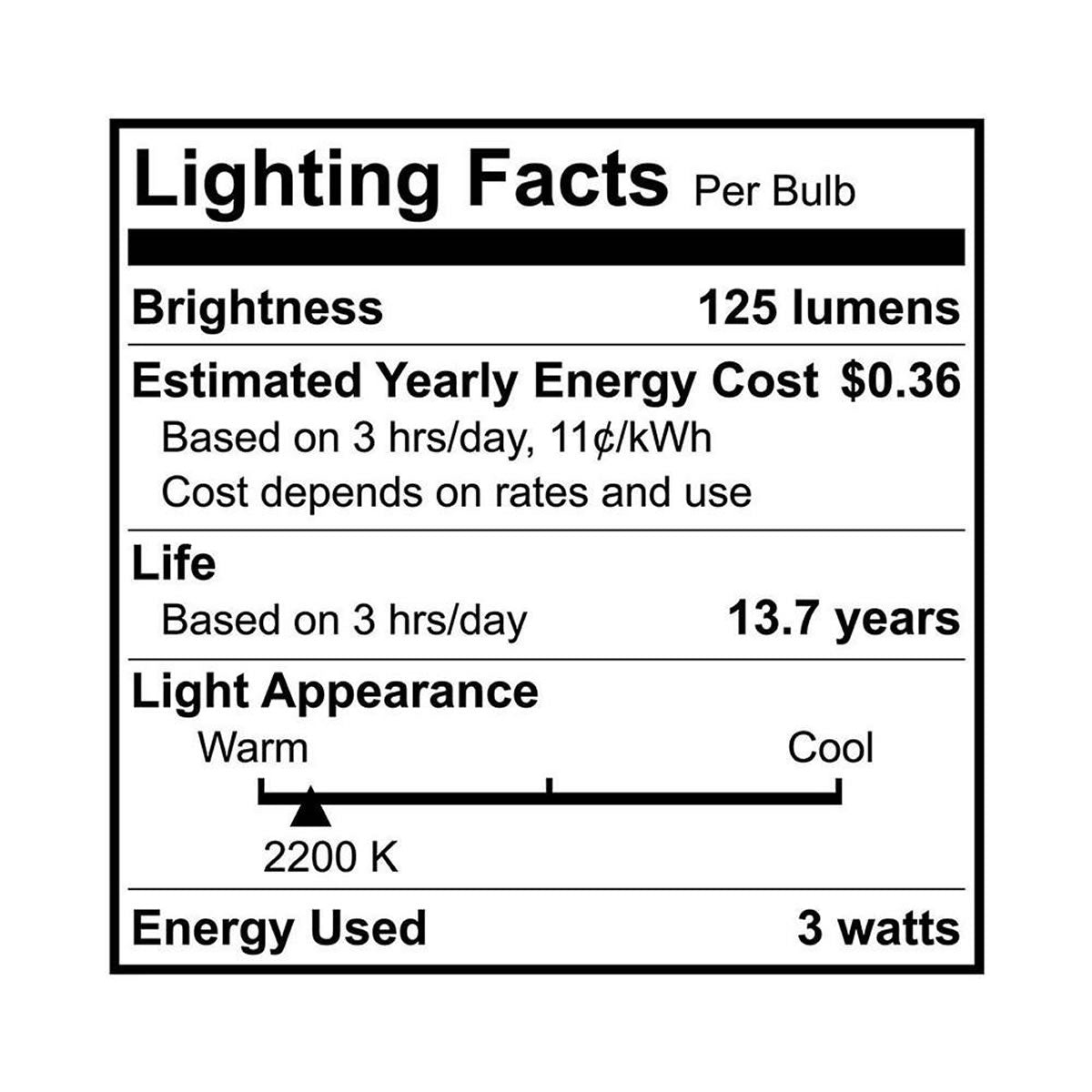 CASE OF 24 - LED B10 Clear Glass Filament Bulb - 5.5 Watt -60 Watt Equiv. - Euri Lighthing (6 Packs of 4 Bulbs)