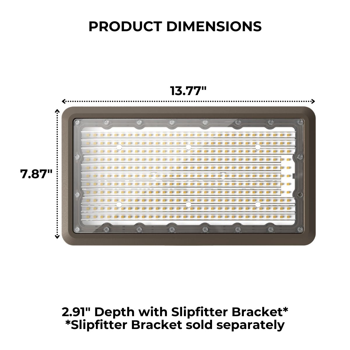 Dimensions of an LED Flood Light