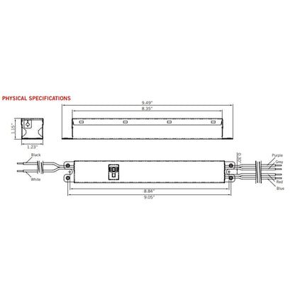 LED Power Selectable Constant Current LED Driver - 45W - 20-42V Output Voltage - Dimmable - Keystone