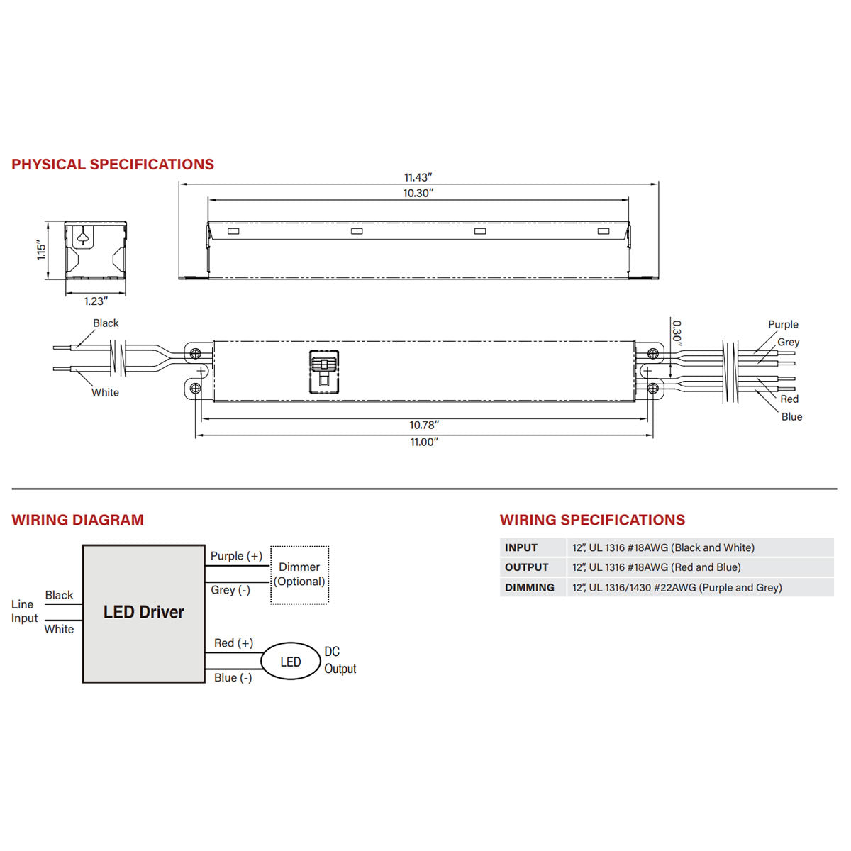 LED Power Selectable Constant Current LED Driver - 75W - 20-42V Output Voltage - Dimmable - Keystone