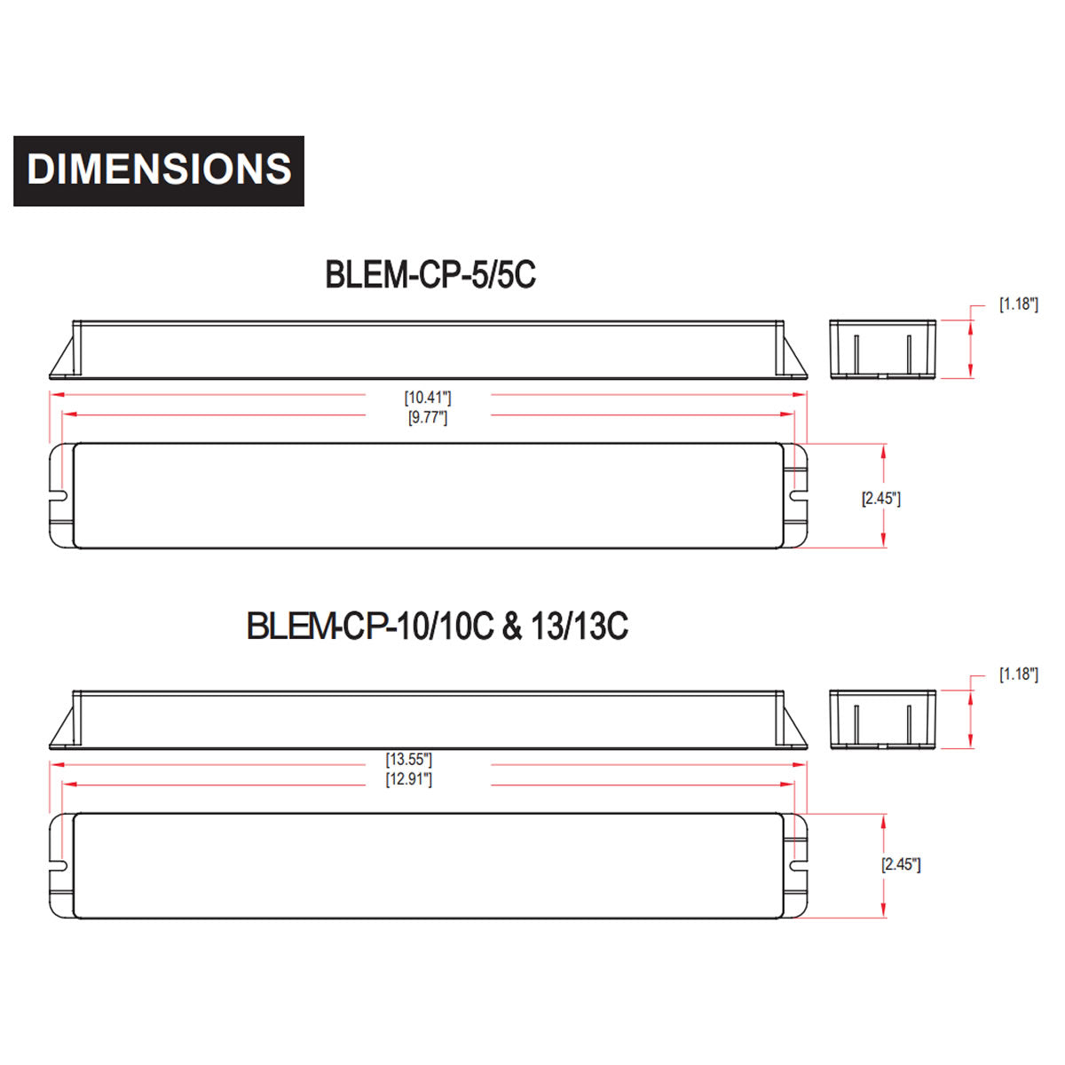 Constant-Power Emergency Driver Gen2 - 13.7W - 90 Minute Backup Time - 2ft. Flex Conduit on Ends