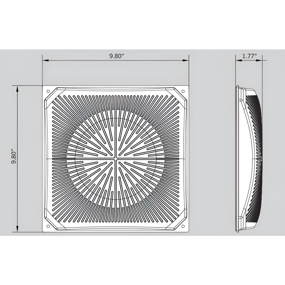 110 Degree Beam Angle Lens for 10in. LED Canopy Light - Keystone