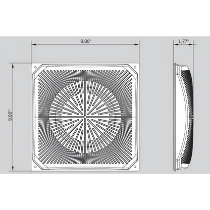 110 Degree Beam Angle Lens for 10in. LED Canopy Light - Keystone