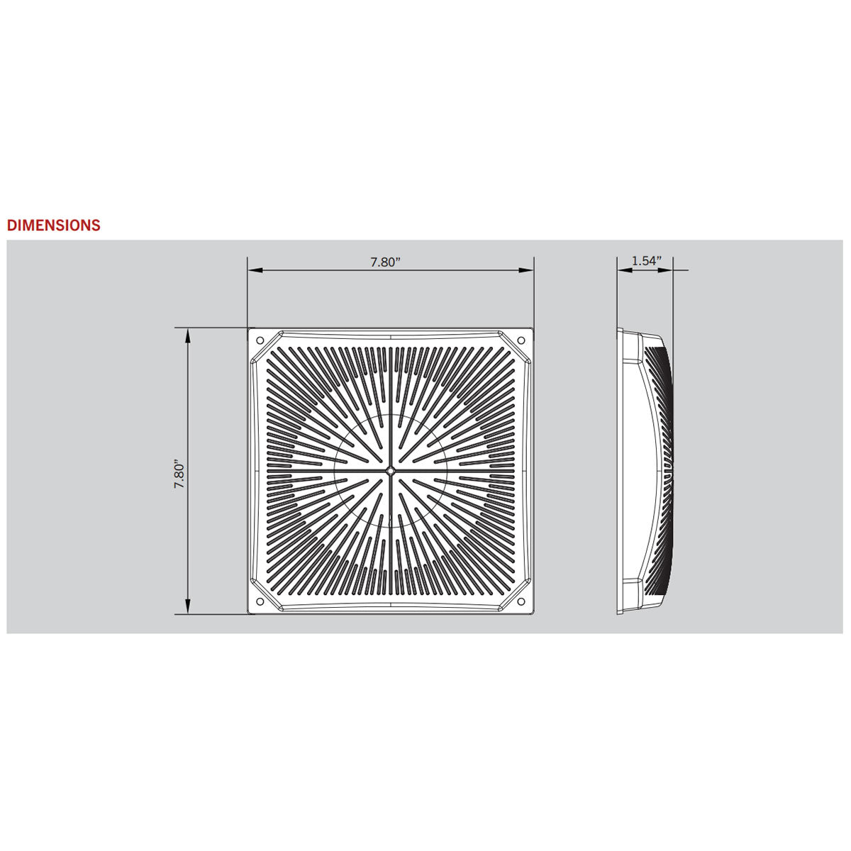 110 Degree Beam Angle Lens for 8in. LED Canopy Light - Keystone
