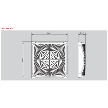 110 Degree Beam Angle Lens for 8in. LED Canopy Light - Keystone