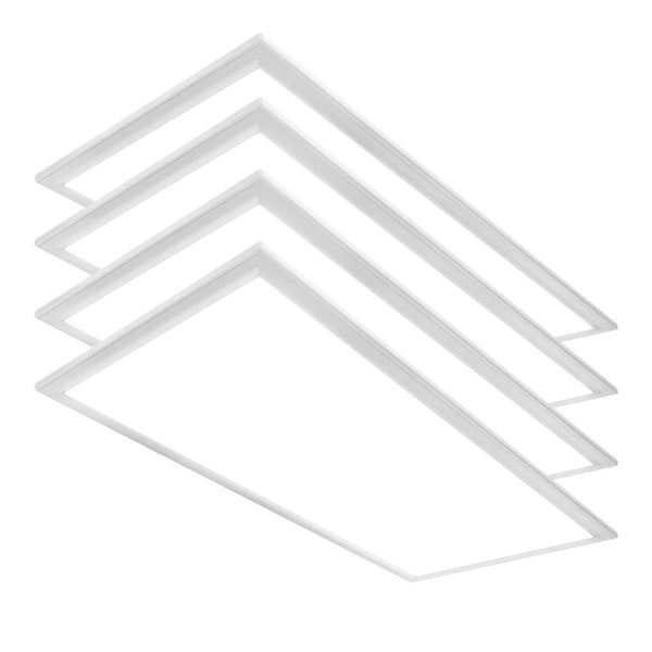 Case of 4 - 2x4 LED Flat Panel Light with Sensor Base - Wattage Adjustable up to 72W - 5 Color Tunable - Jen Lighting