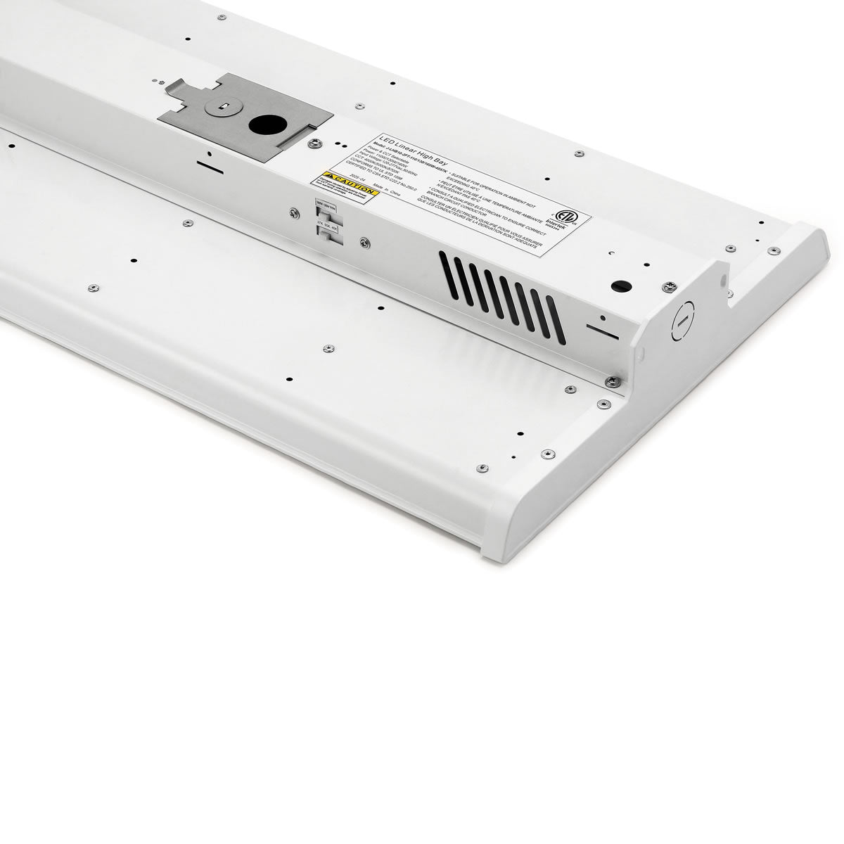 Case of 2 - LED Linear High Bay - 2ft - 25,600 Lumen Max - full lens - Wattage Adjustable 110W/130W/160W - Color Tunable 40K/50K/57K -Sensor Base- Jen Lighting